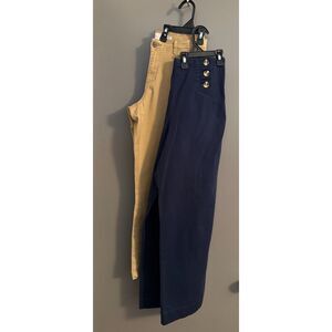Bundle of 2 Pants Relativity Blue Pants & A New Day Stretch Khaki's Size 6 Women